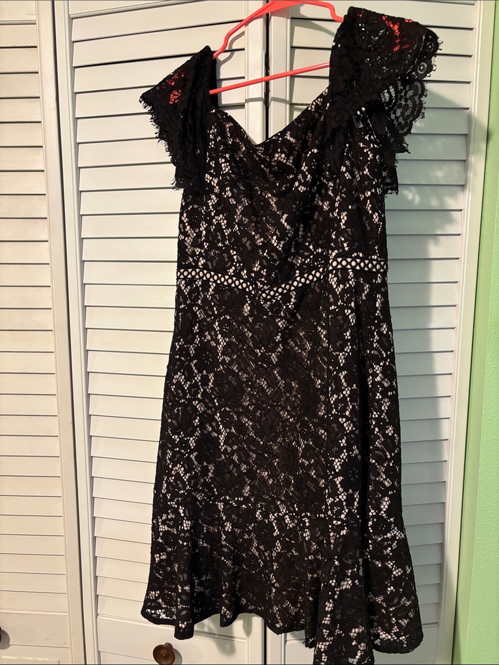 J. Crew Black Lace Midi Dress with Flutter Cap Sleeves